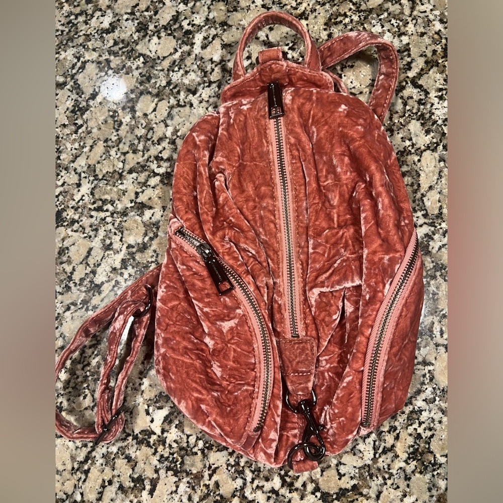 Rebecca Minkoff crushed velvet backpack